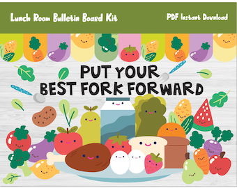 Lunchroom/Lunch Room Bulletin Board Kit/School Cafeteria Wall Decor/Decoration/Nutrition/Classroom Printable/Health Board Display/PreK/L360