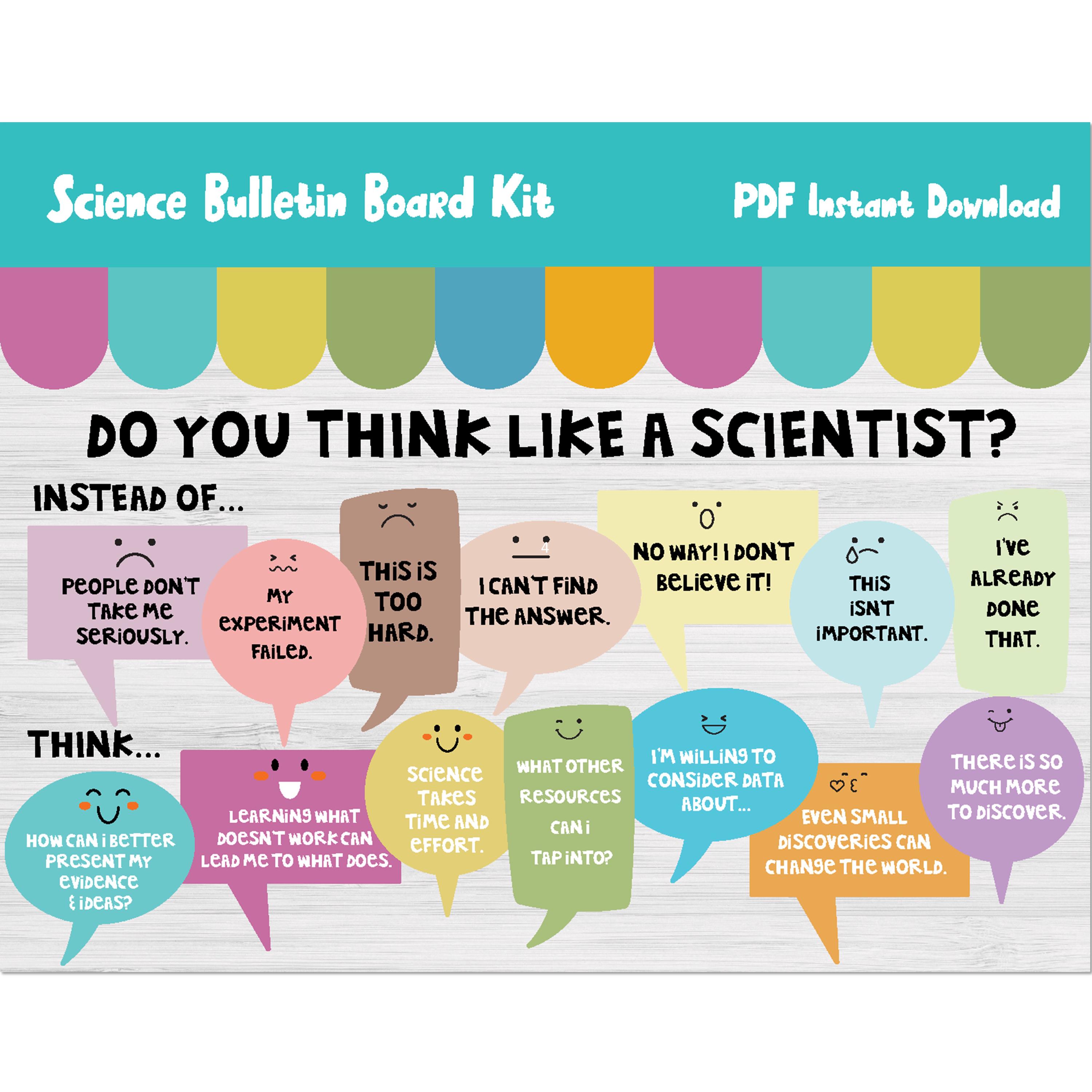 Science Talk Bulletin Board Kit/Classroom Decor/Elementary/Primary/Middle School Teacher Wall Door Display/Homeschool Printable/Print/L357