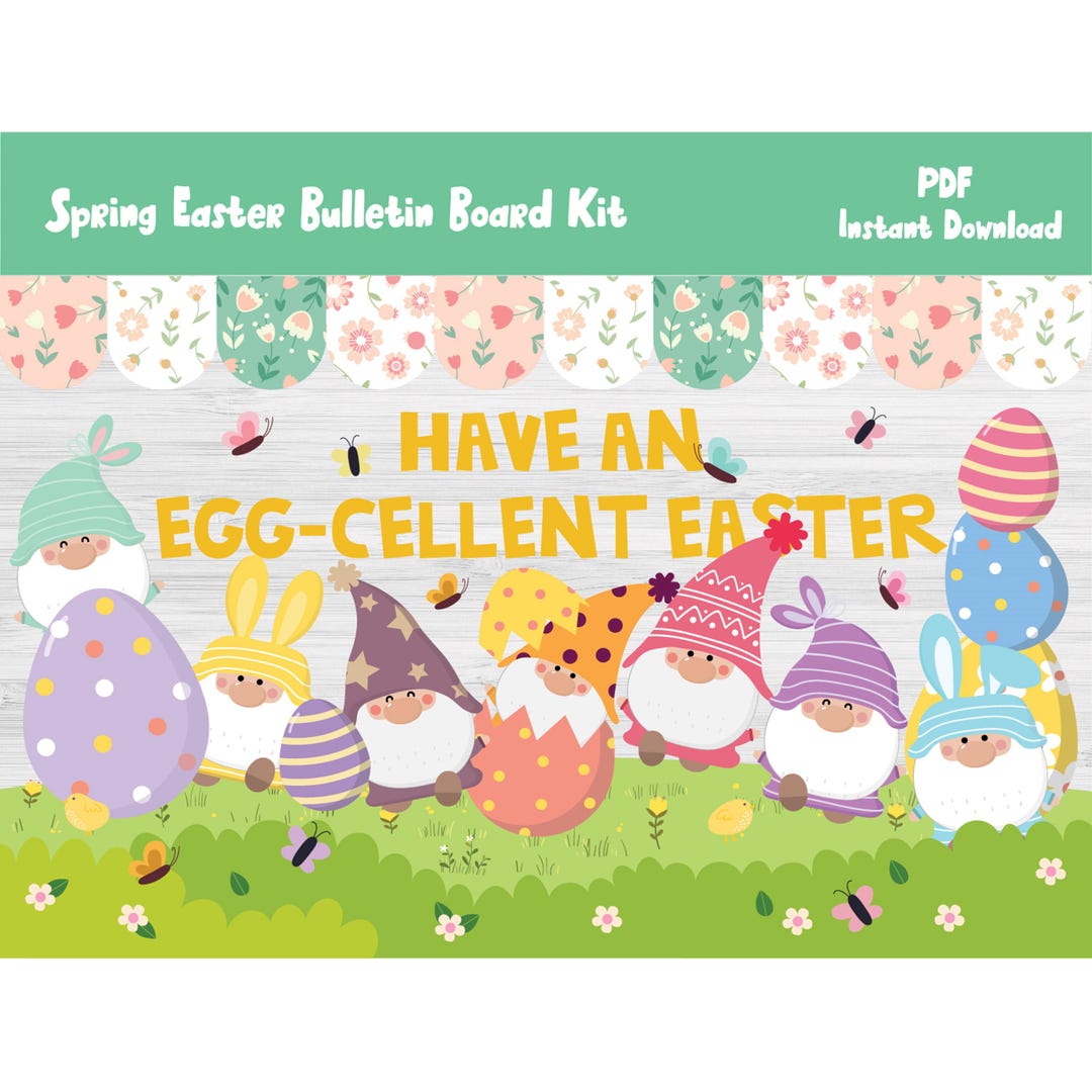 Easter Spring Bulletin Board Kit/april Classroom Wall Decor ...