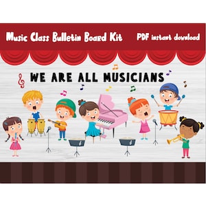 Music Classroom Bulletin Board Kits/Set/Music Class Wall Door Display/Printable/Teacher Resources/Preschool/Kindergarten/Primary School/L170