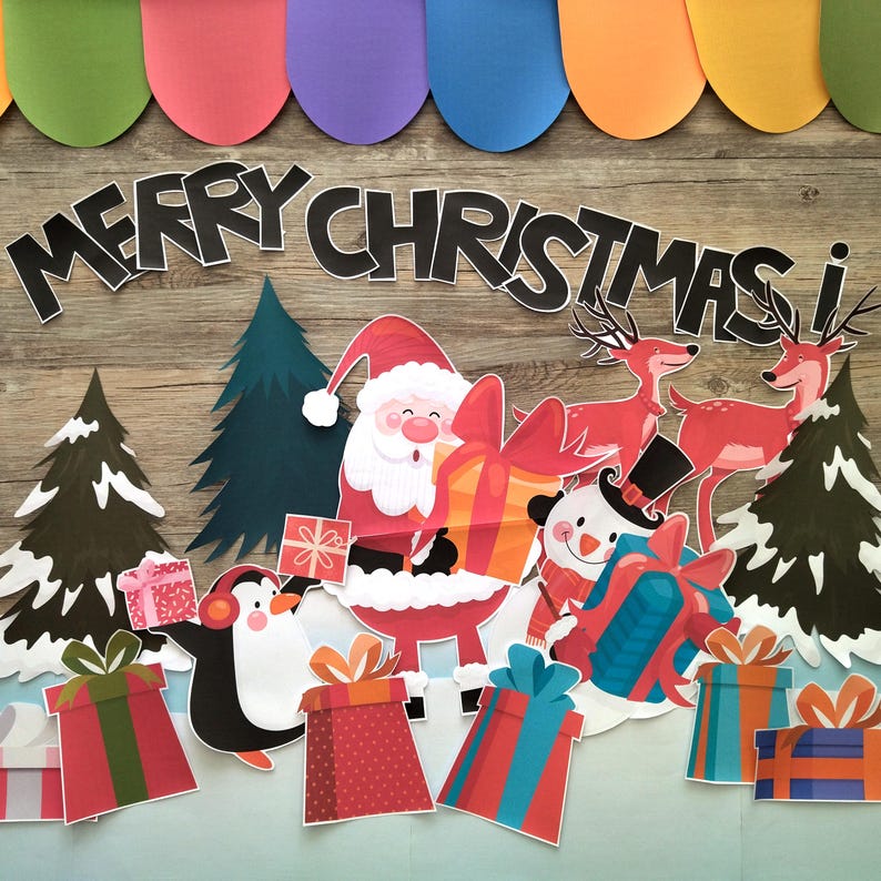 Christmas Bulletin Board Kit/winter/december Kindergarten Preschool