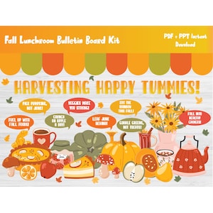 Fall Lunchroom Bulletin Board/School Cafeteria/Nutrition/Back To School Classroom Wall Decor/Kindergarten/Preschool/Elementary/Primary/L636