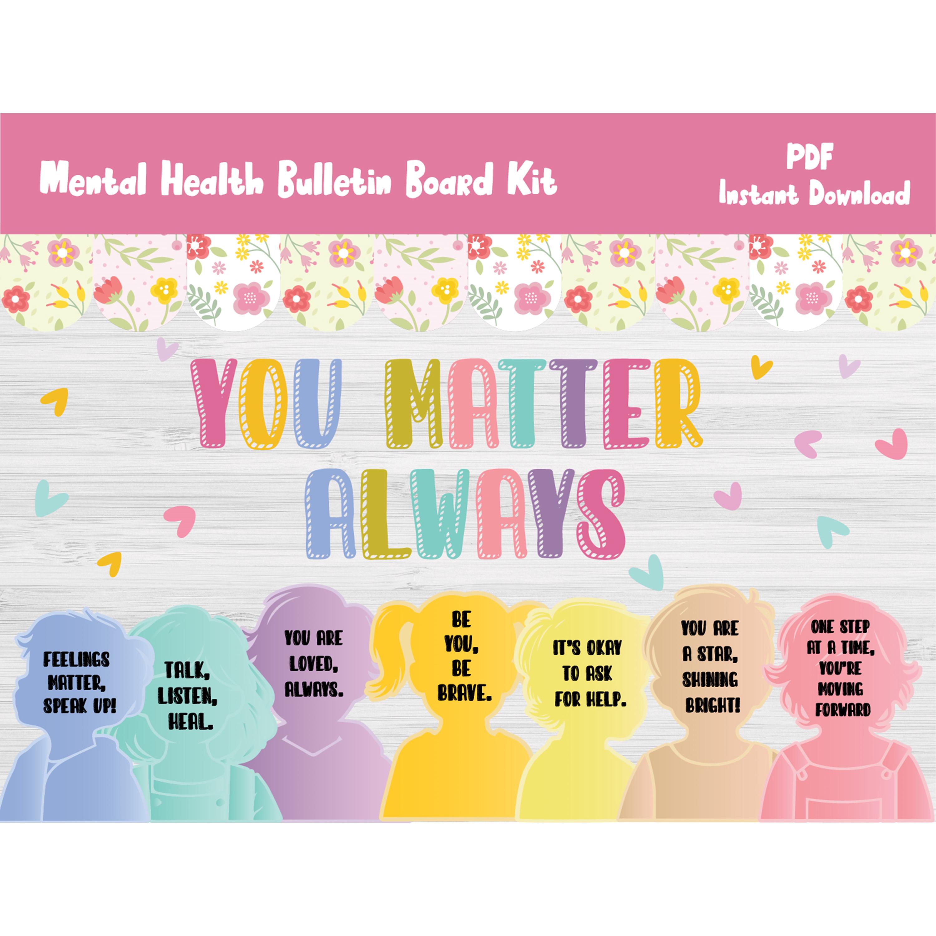 Kids Mental Health Awareness Month Bulletin Board Kit/classroom Wall ...