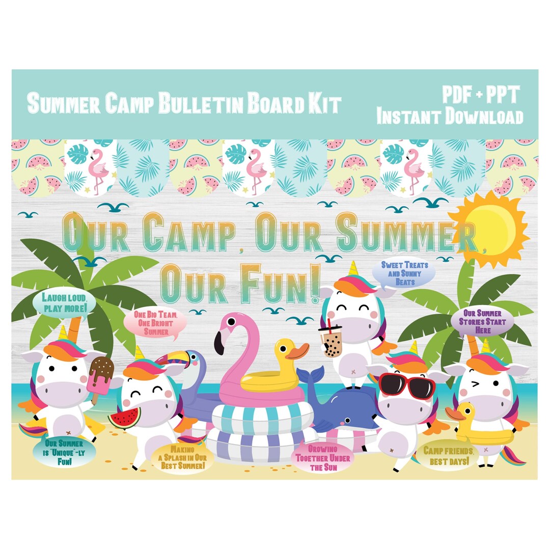 Summer Camp Theme Bulletin Board Kit/elementary Classroom Wall Door ...