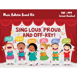 Music Back To School Bulletin Board Kit/Singing Classroom Wall Decor/Preschool/Kindergarten/Elementary Primary Printable/Decoration/L615
