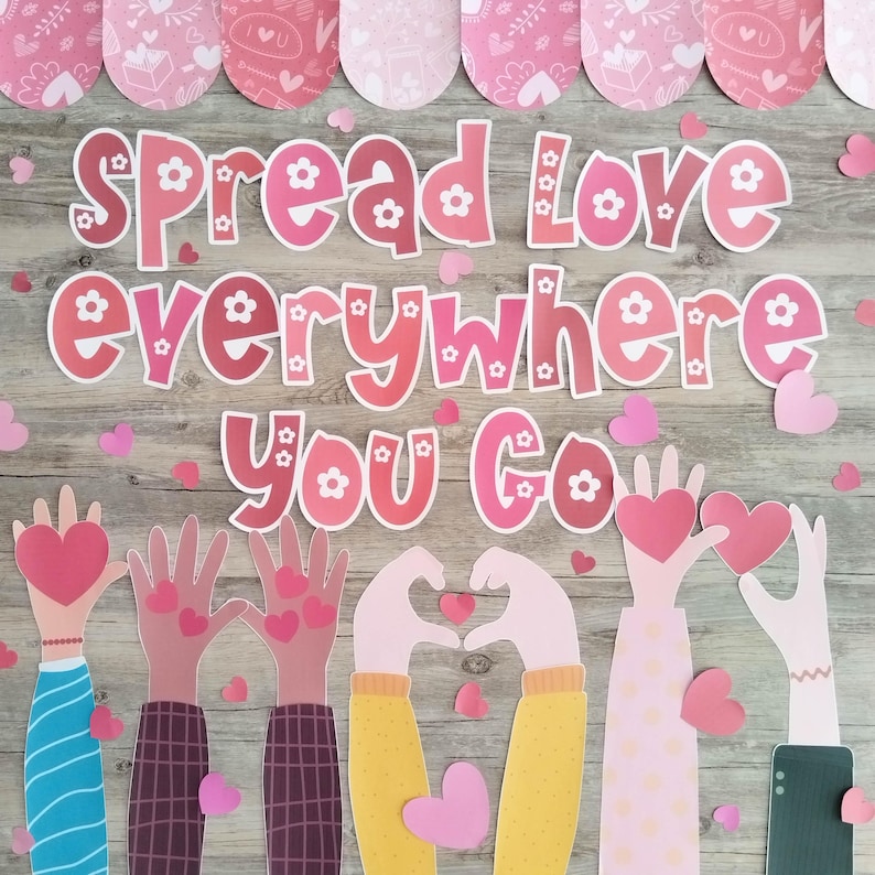 Valentine's Day School Hallway Bulletin Board Kit/february Classroom ...