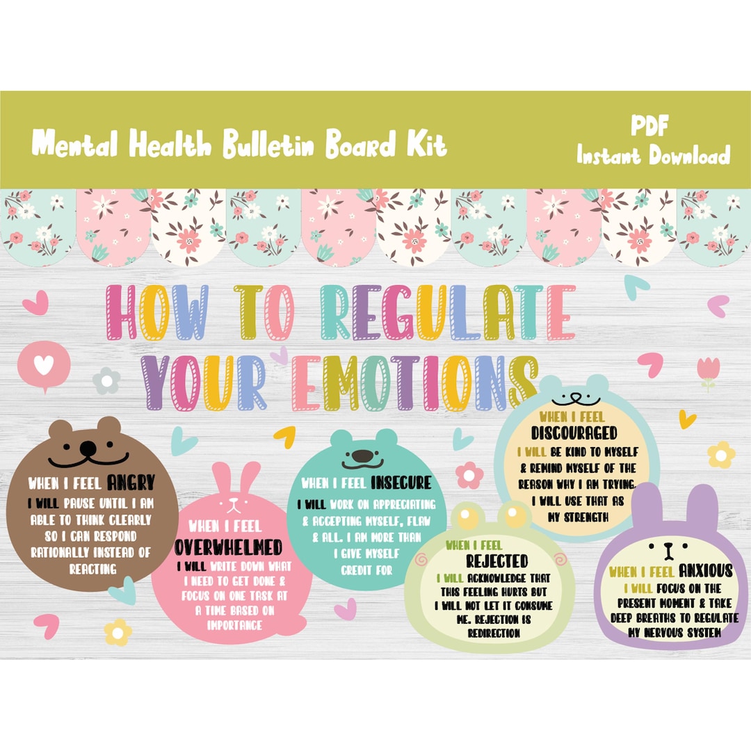 Mental Health Awareness Month Bulletin Board Kit/school Counselor ...