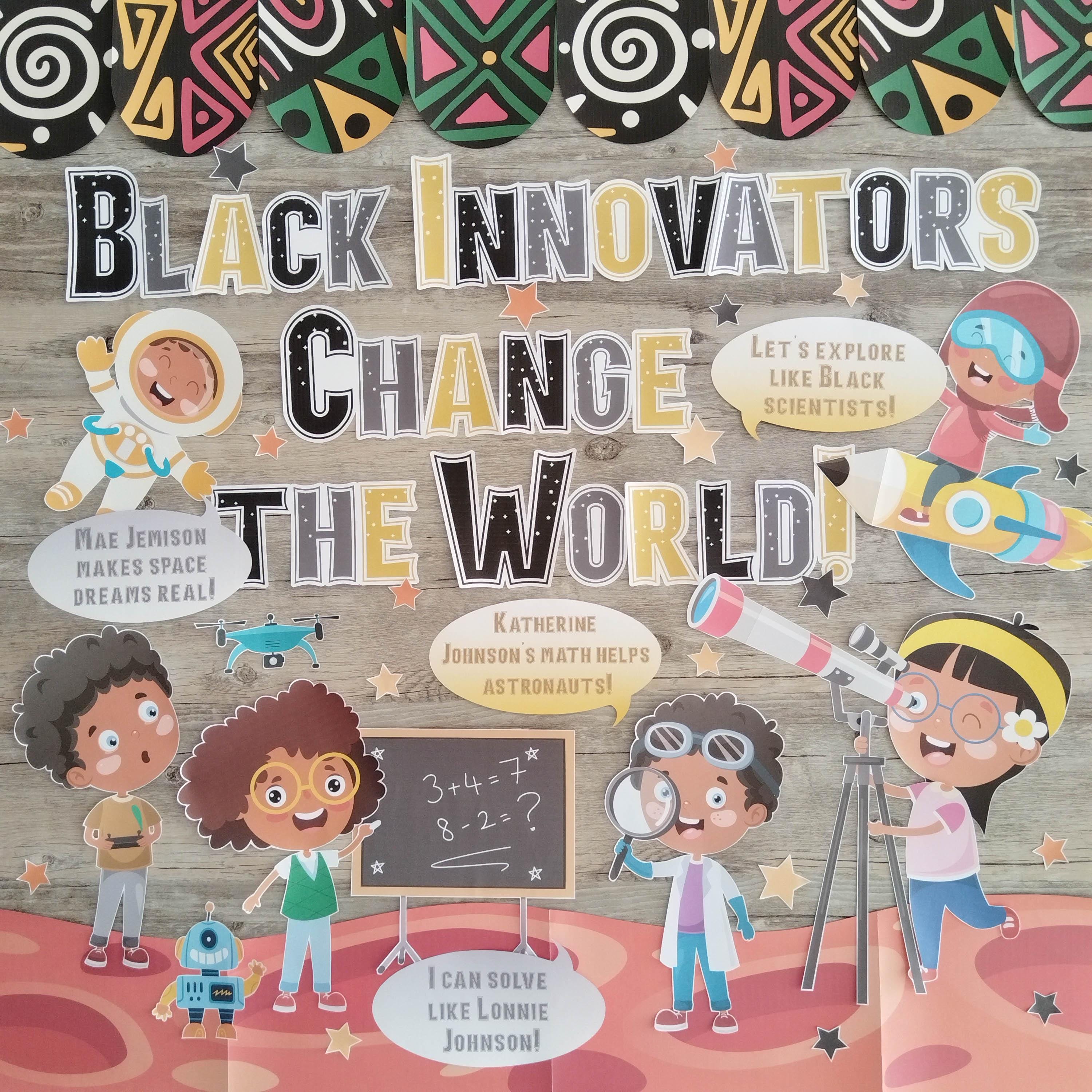 STEM Black History Month Bulletin Board Kit/february Tech/technology ...