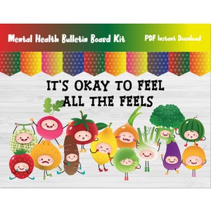 Kit de babillard d&#39;apprentissage social et émotionnel/SEL/Décor mural pour salle de classe sur la santé mentale/motivant/positif/ça va/positif/imprimable/L227