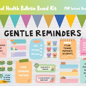 Mental Health Bulletin Board Kits/positive Affirmation Printable/school Counselling/psychology ...