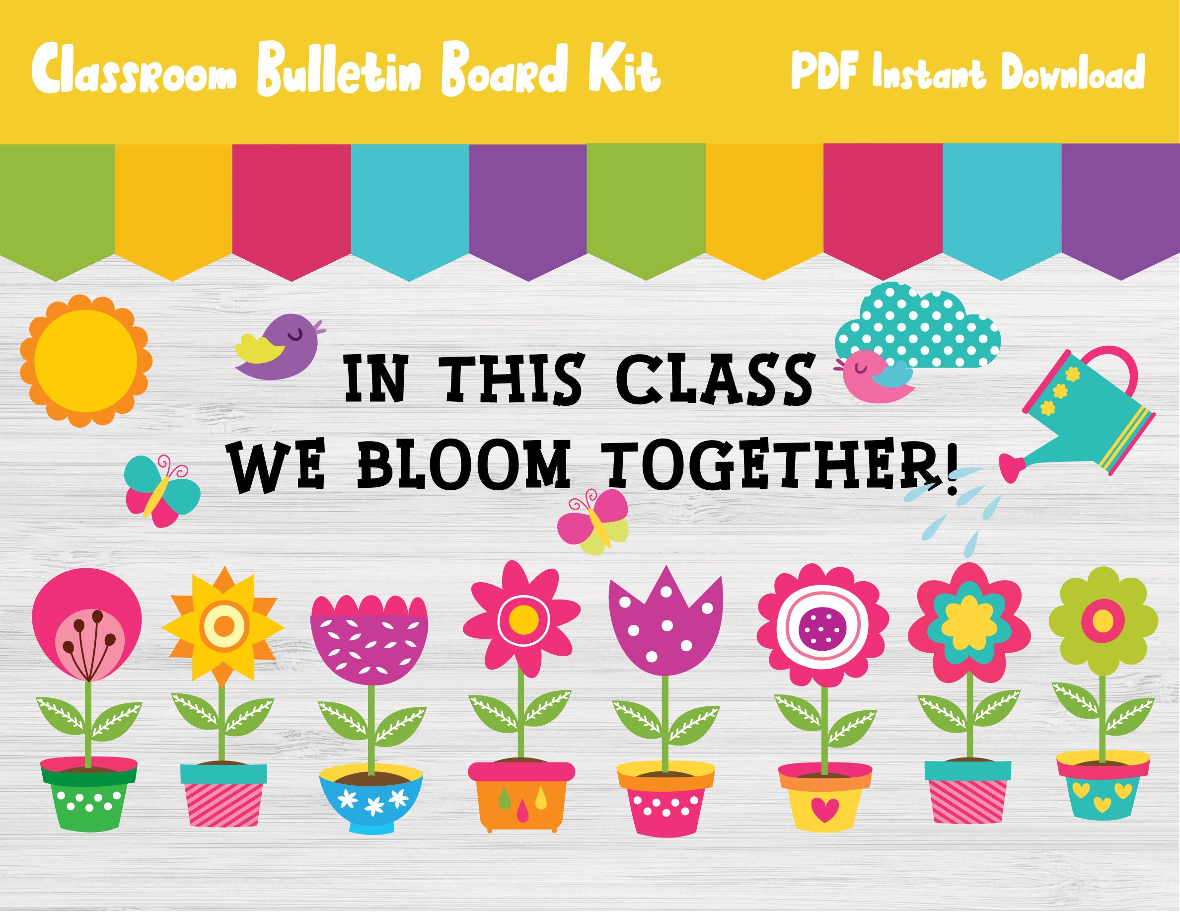 Welcome Back to School/kindergarten Bulletin Board Kit/preschool ...