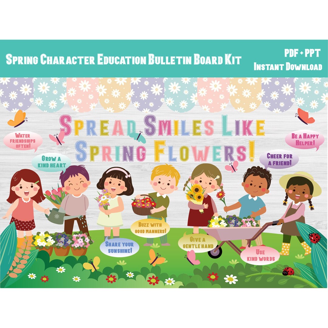 Spring Social Emotional Learning Bulletin Board Kit/kindergarten ...