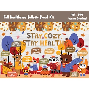 Fall School Nurse Health Bulletin Board/Healthy Habit/Healthcare/Back To School Classroom Wall Decor/Kindergarten/Preschool/Elementary/L630