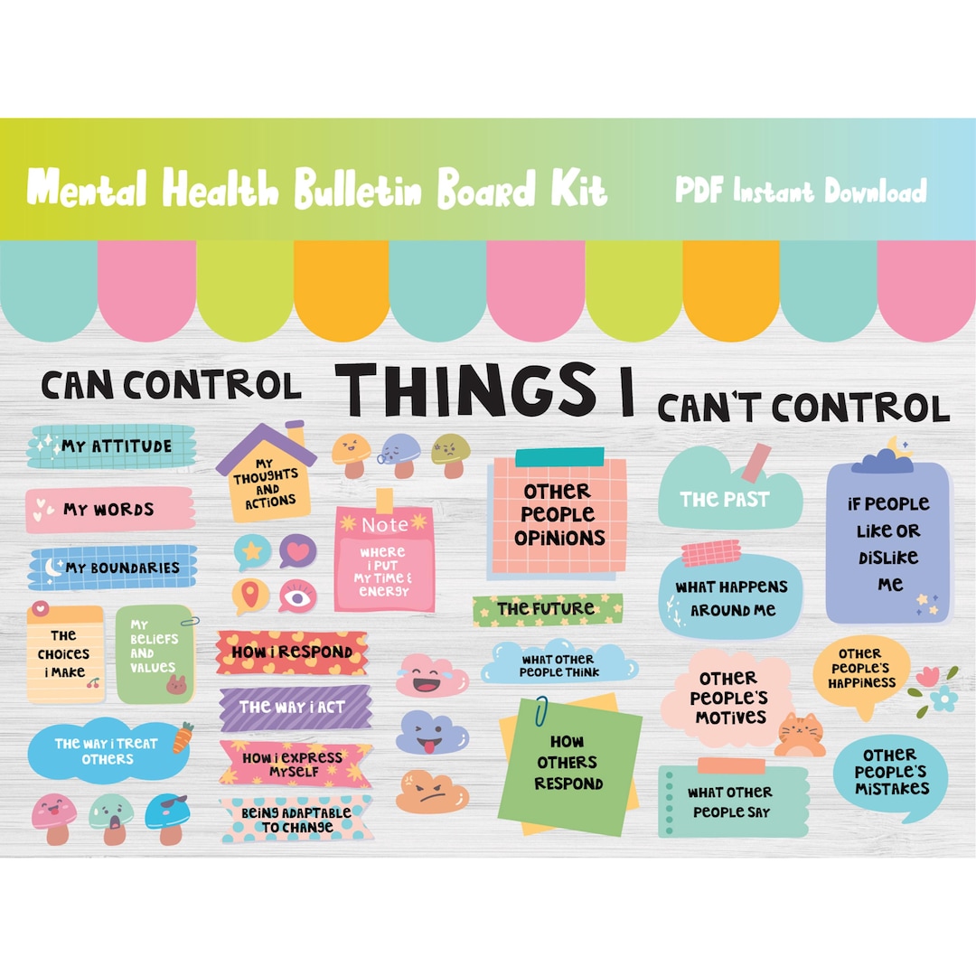 Mental Health Bulletin Board Kit/sel/social Emotional Learning/school ...