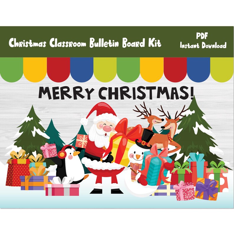 Christmas Bulletin Board Kit/winter/december Kindergarten Preschool
