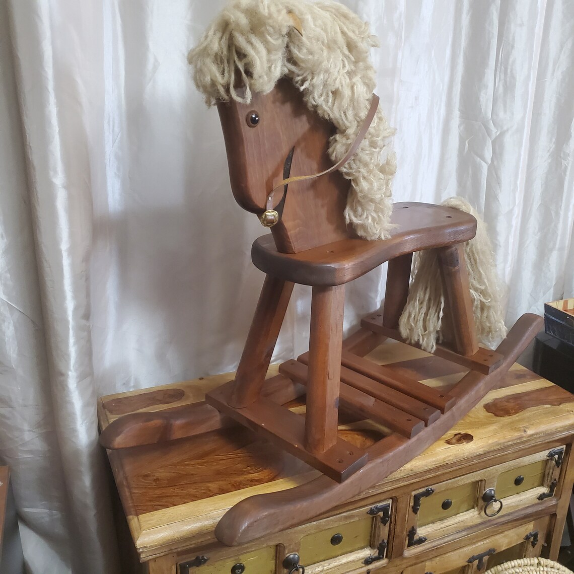 Vintage Wooden Horse Rocking Chair Etsy