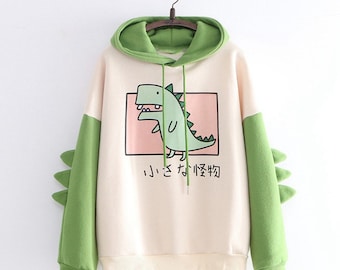 Dinosaur sweatshirt | Etsy Dinosaur Hoodie Pillow In Japan they