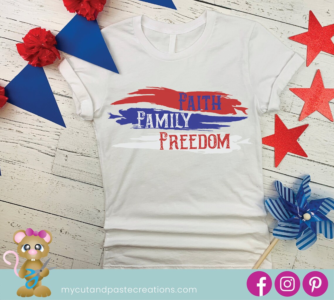 Download Faith Family Freedom SVG USA Svg Patriotic Svg Faith | Etsy