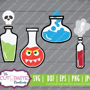 Potions SVG - Potion Bottles SVG - Halloween SVG - Potion Bottles bundle - Bottles Svg - Halloween Scrapbooking - Halloween Cut Files