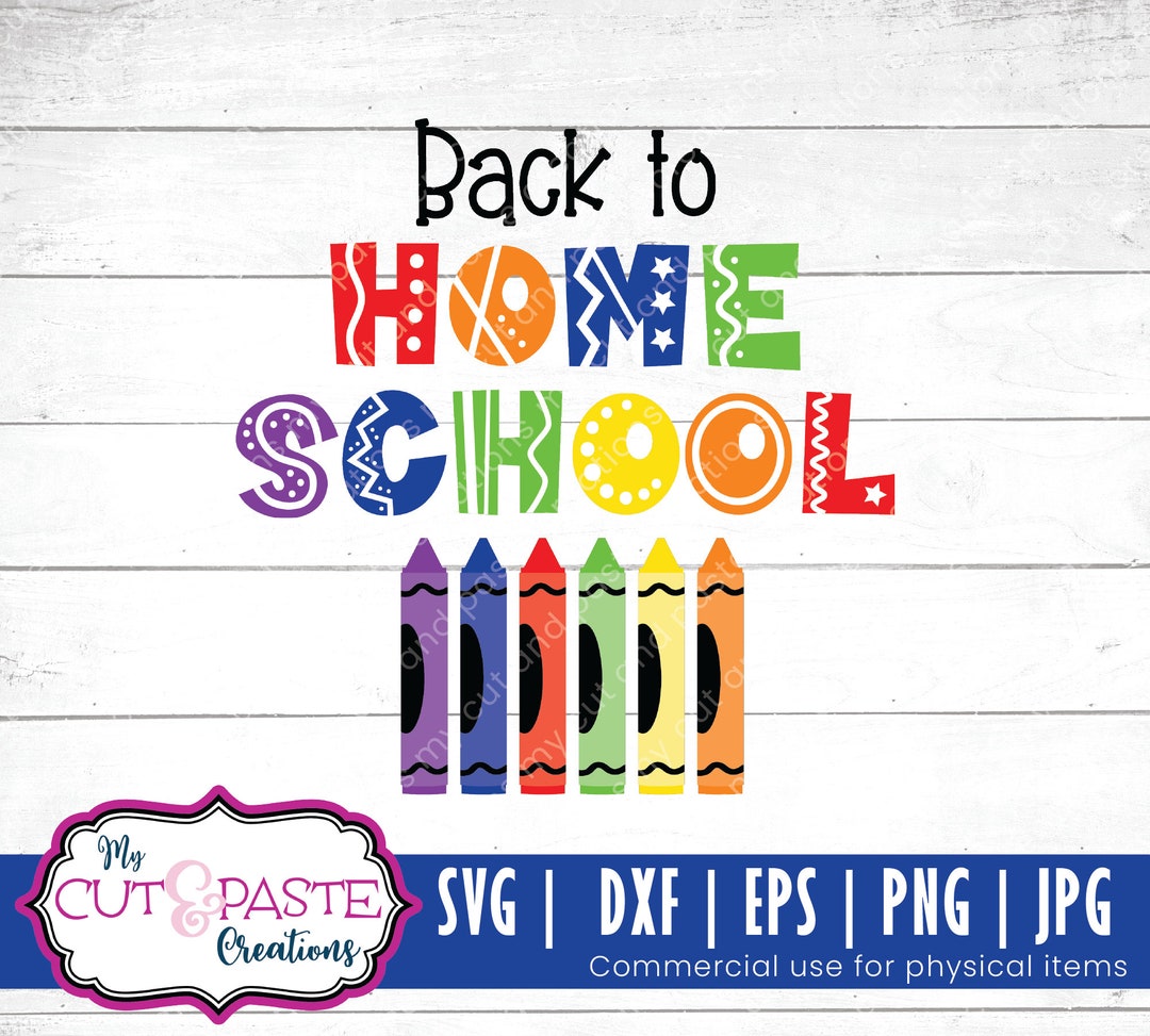 Back to School SVG – Homeschool Crayon Design (digital Download) - Etsy