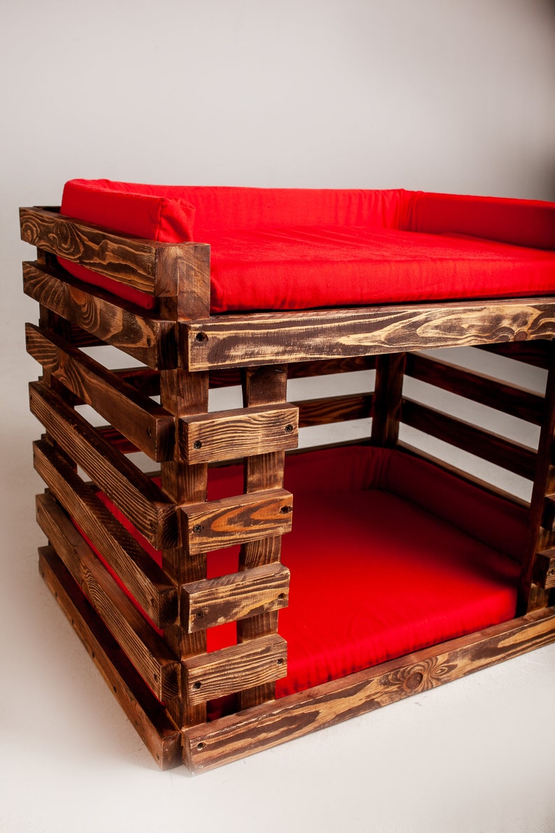 Doubledecker pet bed wooden dog house dog house with Etsy