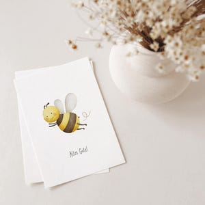 Grußkarte 'Biene' | DIN A6 | Aquarell
