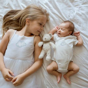 Bügelbild 'Glückliche-Wolke' | 2 Größen | Aquarell | DTF Transfer