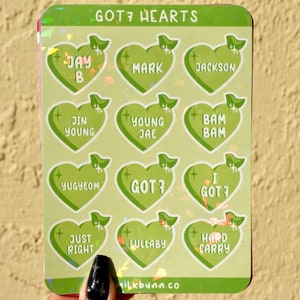 GOT7 Heart Sticker Sheet
