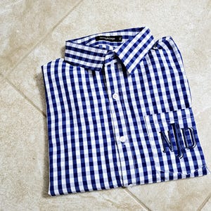 Monogrammed Gingham Shirt: Custom Cotton Oxford Button Down image 12