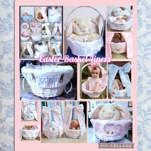 Easter Basket Liner: Monogrammed Fabric Keepsake Basket Cover