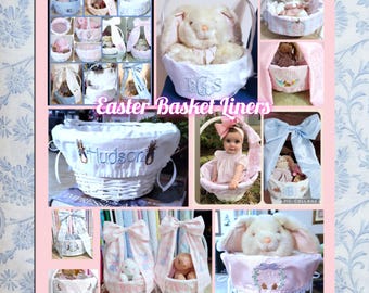 Easter Basket Liner: Monogrammed Fabric Keepsake Basket Cover