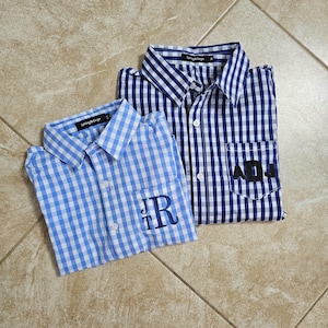 Monogrammed Gingham Shirt: Custom Cotton Oxford Button Down image 14