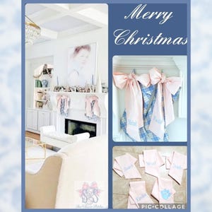 Monogrammed Stocking Sash Christmas Bow Swaddle Sash Embroidered Sash Baby Sash Bow Wrap Maternity Sash Bow Sash Holiday Baby Bow Sash