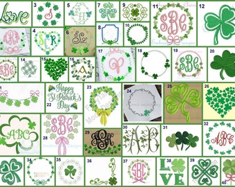 Monogrammed Shamrock Eyelet Baby Bloomers: St Patty's Day Diaper Cover