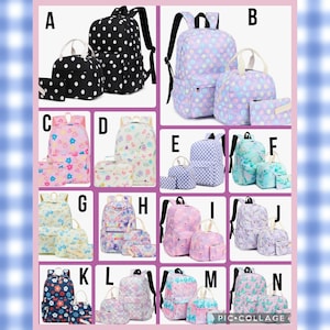 Monogrammed Tie Dye Backpack Set: Full Size School Bag & Insulated Lunch Bag