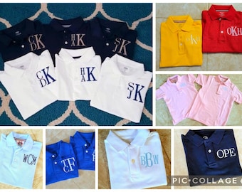 Monogrammed Boys Polo Shirt: Soft Cotton Personalized Top School Uniform