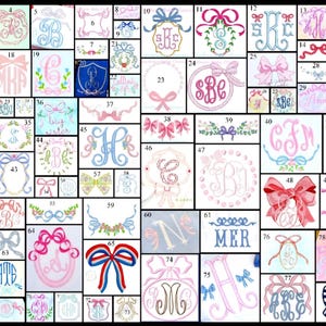 Monogrammed Baby Bonnet: Embroidered Cotton Button Bow Hat Childrens Photo Prop image 17