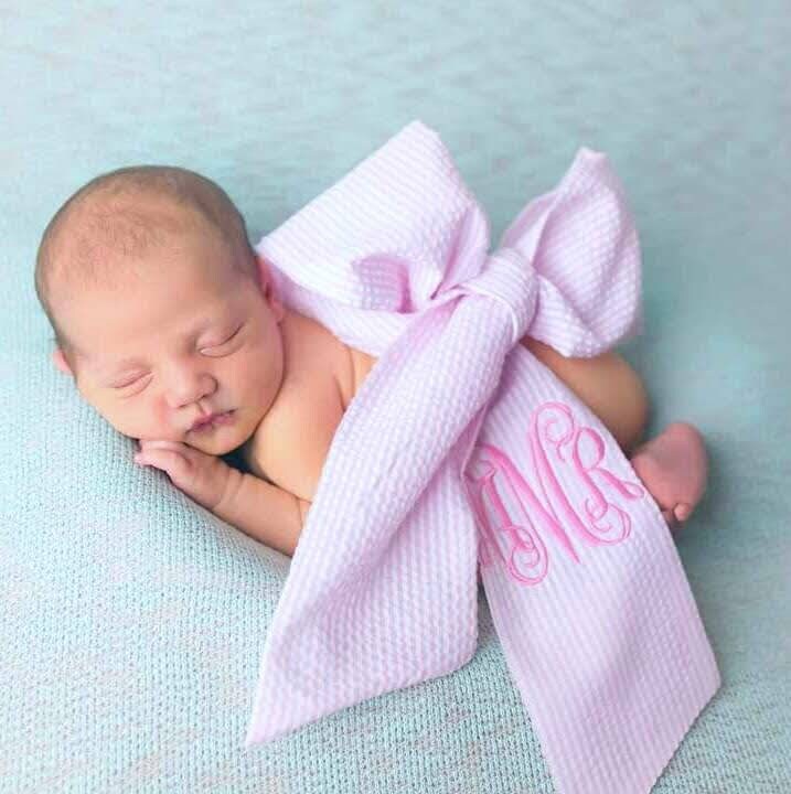 Monogrammed Baby Sash Pregnancy Wrap Sash Newborn Embroidered Etsy