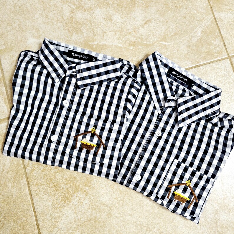 Monogrammed Gingham Shirt: Custom Cotton Oxford Button Down image 6