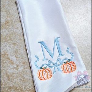 Monogrammed Wreath Sash: Personalized Fall Door Decor Embroidered Holiday Ribbon Home Accessory
