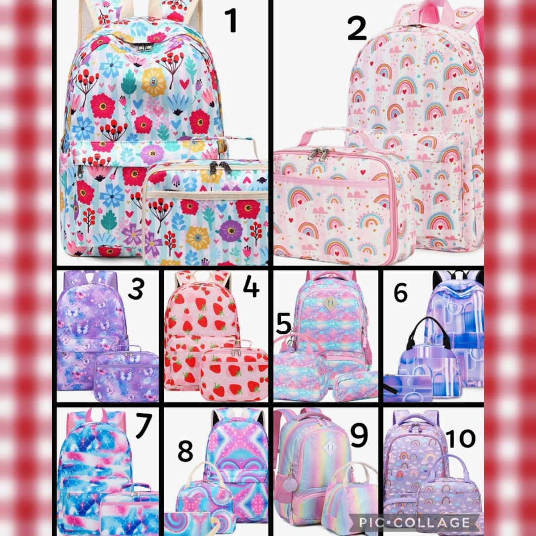 Monogrammed Backpack Set Lunch Box Small Case Tie Dye Fashion Back to ...