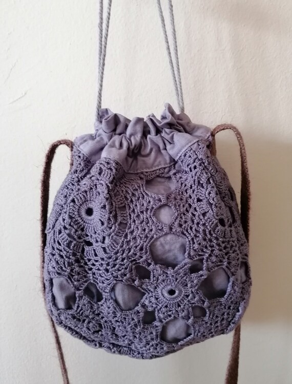 Bolso saco crochet hotsell