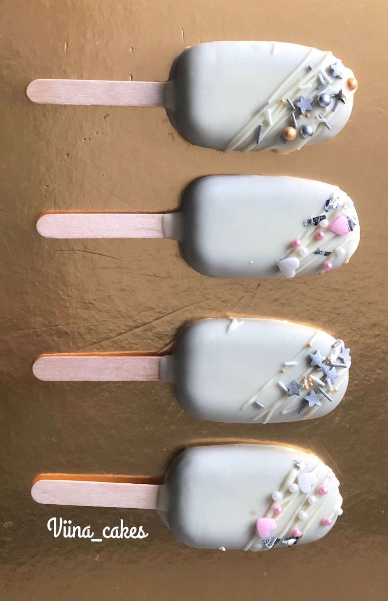 Chocolate covered Cakesicles or Geo Cake Hearts Treat Box Etsy