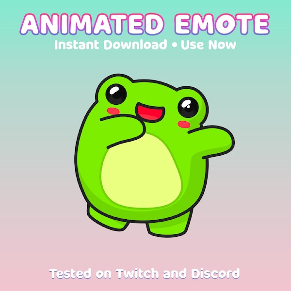 Dance Frog Animated Emote - Twitch, Discord, YouTube, and More! | Cute Dancing Frog Emoji for Streamers