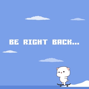 x4 Animated Stream Screens / Starting Soon / Kawaii / Offline / Brb / TFW / Stream End
