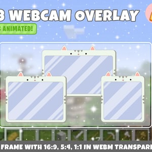 Webcam Overlay Animated Blink Kitty