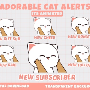Animated Twitch Alerts Adorable Cat