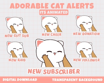 Alertas animadas de Twitch: Adorable gato