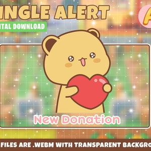 Cute Bear Stream Alerts New Donation