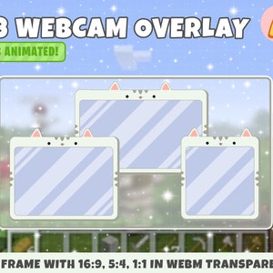 Webcam Overlay Animated Blink Kitty